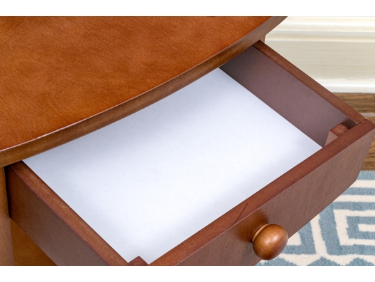 Transitional Style End Table With Single Drawer
