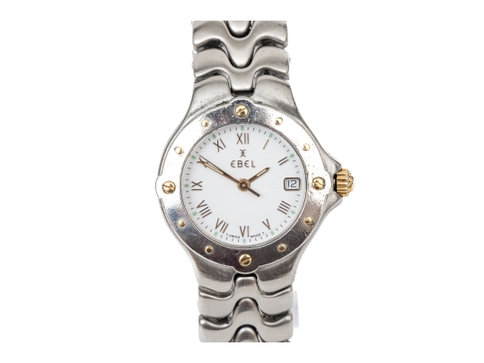 Ebel Stainless Steel Vintage 27mm Sportwave Quartz Watch, With Box