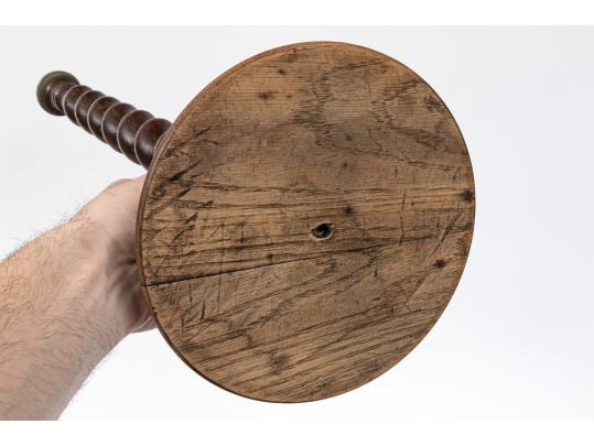 Pair Of Antique Oak Barley Twist Candlesticks