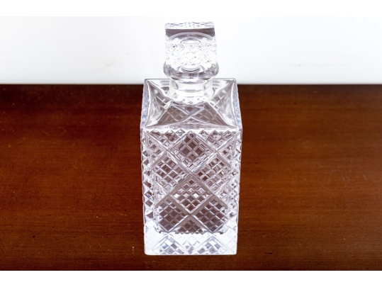 Faberge Cut Crystal Decanter With Stopper