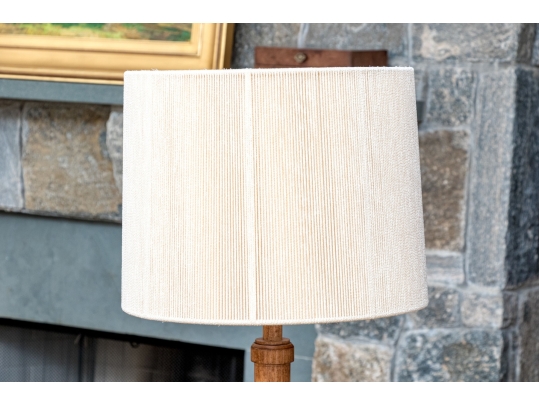 Gorgeous Quality Pair Of Carved Faux Bamboo Wooden Floor Lamps