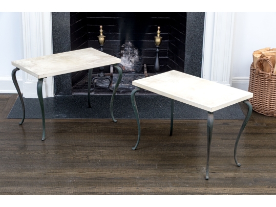 Antique Pair Of Side Tables, First Quarter 20th C.