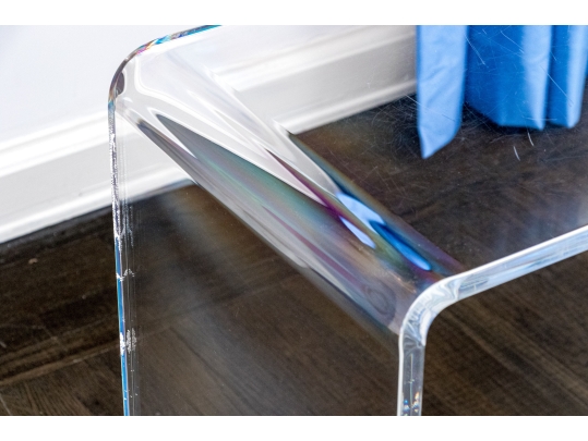 Chic Lucite Waterfall Console Table