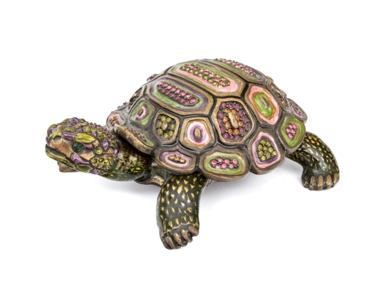 Jay Strongwater Small Turtle Form Box 