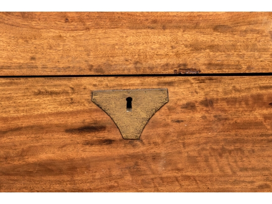 Antique Mahogany And Brass Trunk