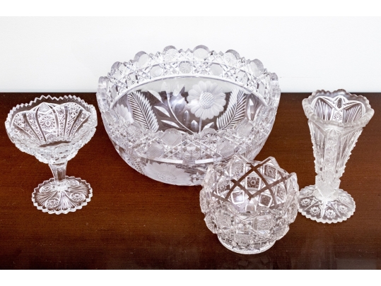 Collection Of ABC Glass Serving Wares