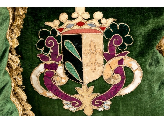Pair Of Accent Pillows With Heraldic Motifs