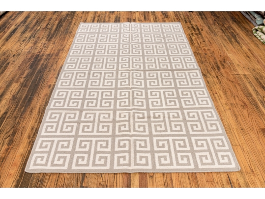 Hand Woven Wool 'Urban Bungalow' Carpet, 8' X 5', New