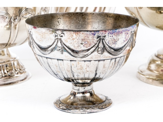 Four Quality English Silver-Plated Bowl