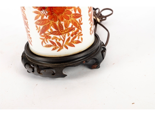 Vintage Chinese Hat Stand Converted Table Lamp