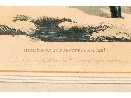 English 19th Century Color Prints Of Hunts