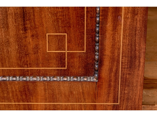 Antique Federal Mahogany Inlaid Linen Press