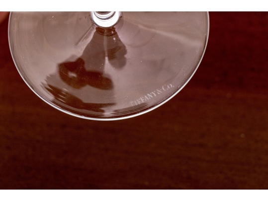 Pair Of Tiffany & Co. Crystal Martini Glasses