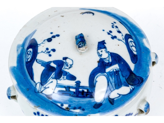 Chinese Blue And White Porcelain Lidded Jar