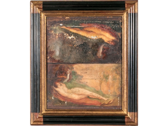 Oil On Panel, Reclined Nudes