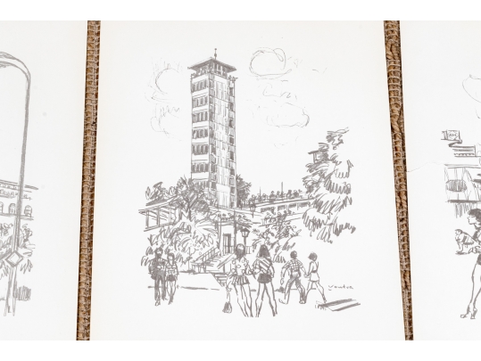 Vintage 1973-74 DDR Portfolio Of Prints Along With A Collection Of Other Prints