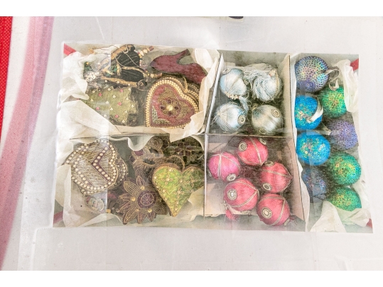 Collection Of Approximqtely Fifty Holiday Ornaments, Pot Luck