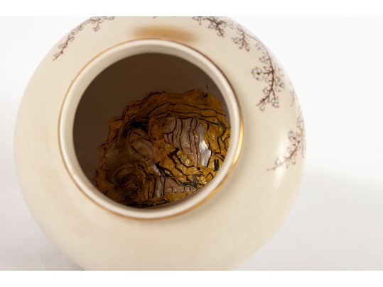 Japanese Hand-Painted Peony Flower Vase