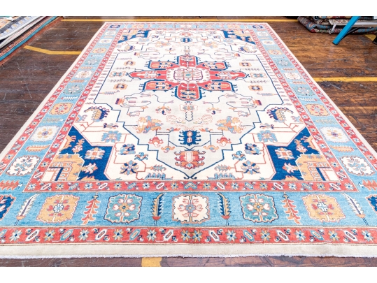 PREMIUM HAND-KNOTTED WOOL PAKISTAN KAZAK CARPET, 9' X 11'-8