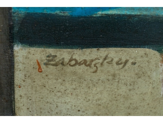 Melvin Joel Zabarsky (American, 1932-2019) ”Lenin And The Assassins” Oil On Canvas Painting, 1965