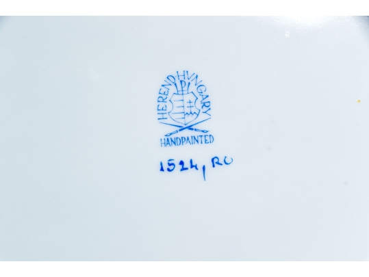 Set Of Ten Herend Hungary Hand-Painted Porcelain 10 1/4