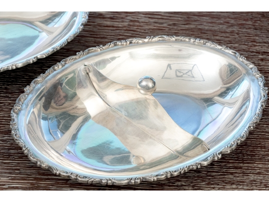 Mexican Sterling Silver Lidded Oval Serving Bowl, 43.6 Ozt.