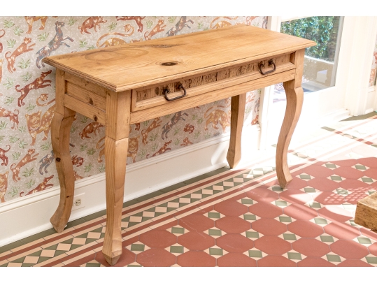 Rustic Pine Hall Console Table