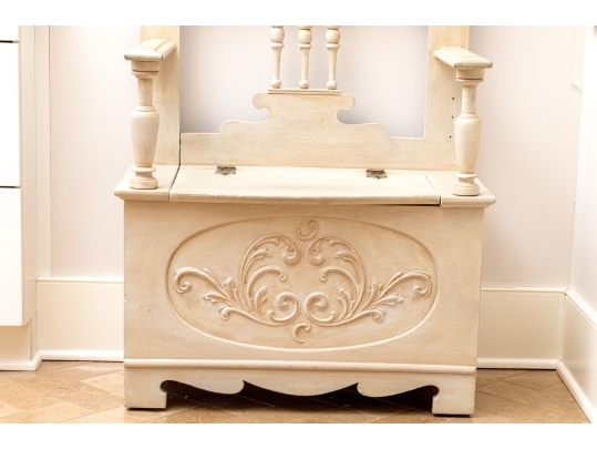 Victorian Style Hall Tree Storage Bench