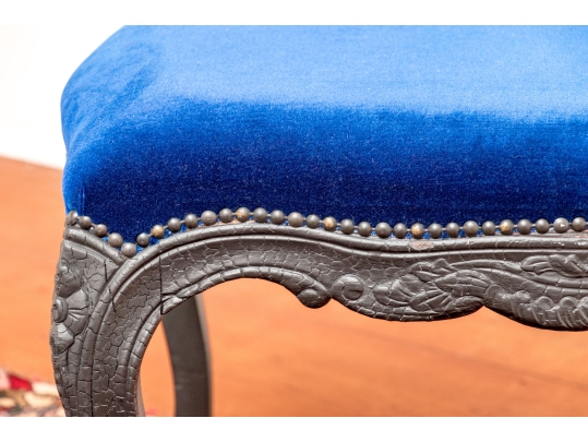 Custom Upholstered Louis XVI Style Bench