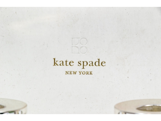 Pair Of Kate Spade By Lenox Silverplate Candlesticks- Pompano Point Style, Boxed