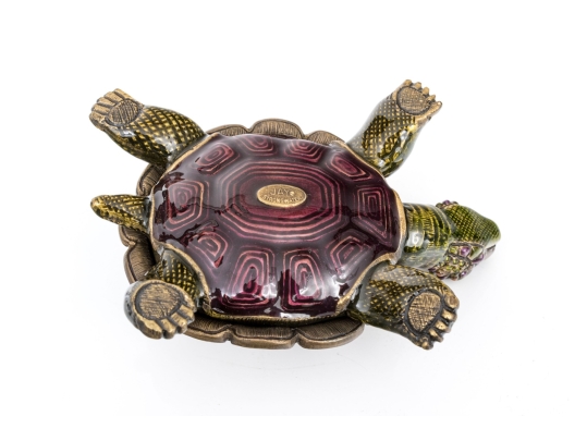 Jay Strongwater Small Turtle Form Box 
