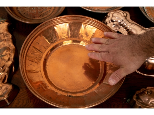 Impressive Collection Of  Four Copper Molds And  Four Plates