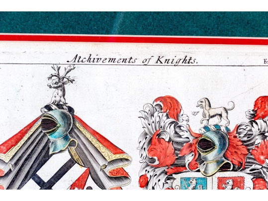 Three Decorative Prints Of Heraldic Coats Of Arms