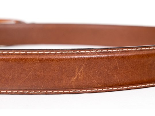 Polo Ralph Lauren Lot Of Two Brown Leather Belts, Size 40/100