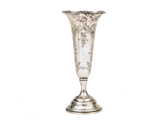 Shreve, Crump & Low Co. Sterling Silver Bud Vase, 3.96 Ozt.
