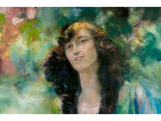 Otto Waltar Beck (American, 1864-1954) Large Painting, Portrait Of A Woman, 1916