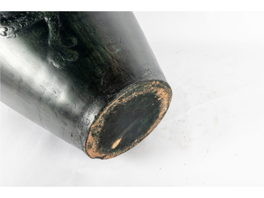 Chinese Style Ceramic Vase With Dragon Relief