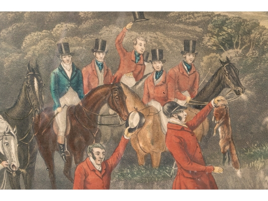 19th Century English Color Equestrian Etching, Moore's Tally Ho: To The Sports, The Noble Tips