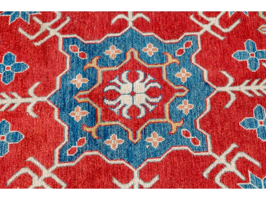 HAND KNOTTED ROOM SIZE PAKISTAN KAZAK WOOL CARPET, APX 9 X 12, NEW