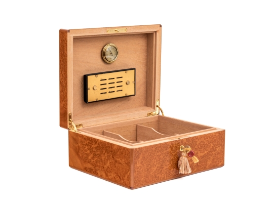 Quality Elie Bleu Paris Burl Veneered Humidor