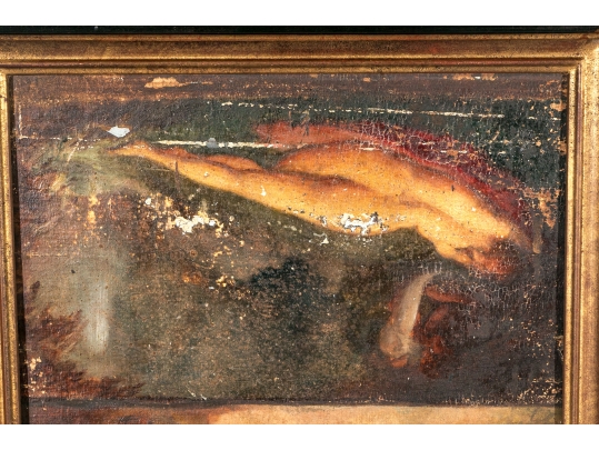 Oil On Panel, Reclined Nudes