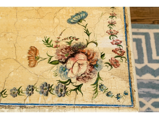 Whimsical Painted French Country Accent Table