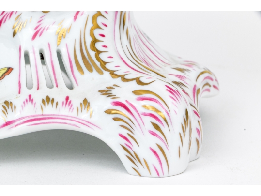 Rare, Exceptional Herend Hungary Hand-Painted Porcelain Three-Tier Server, Rothschild Bird Pattern