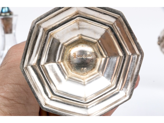 Collection Of Six Assorted Silver Plated And Crystal Table Wares