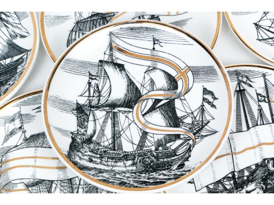 Set Of Six Vintage Fornasetti 