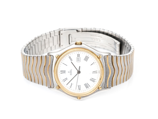 Ebel Stainless Steel Vintage 34mm Sport Classic Quartz Watch