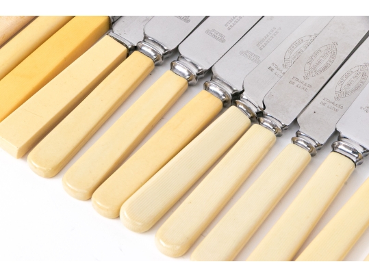 Sixty-eight English Stainless And Celluloid Knives