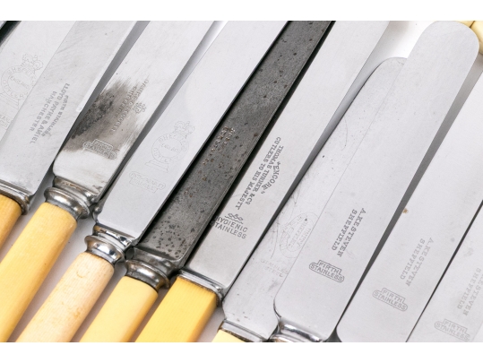 Sixty-eight English Stainless And Celluloid Knives