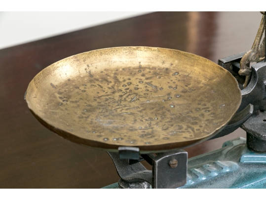 Antique Painted Cast Iron Scale