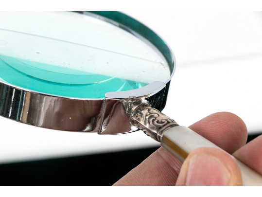 Two Antique Mother-of-pearl Magnifying Glasses